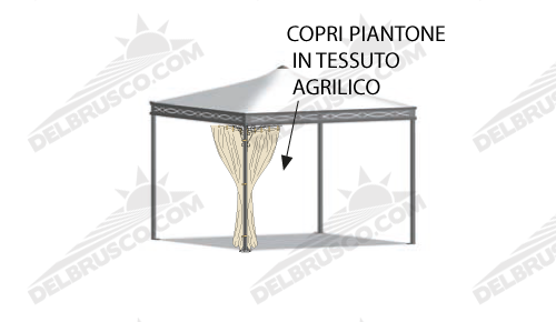 gazebo amalfi copripiantone in tessuto agrilico