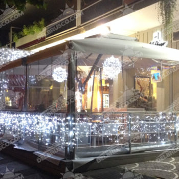 ombrellone chiusura perimetrale cristal trasparente napoli