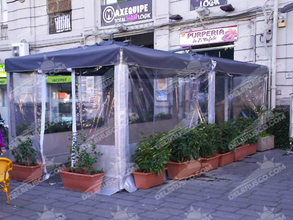 gazebo parete cristal napoli